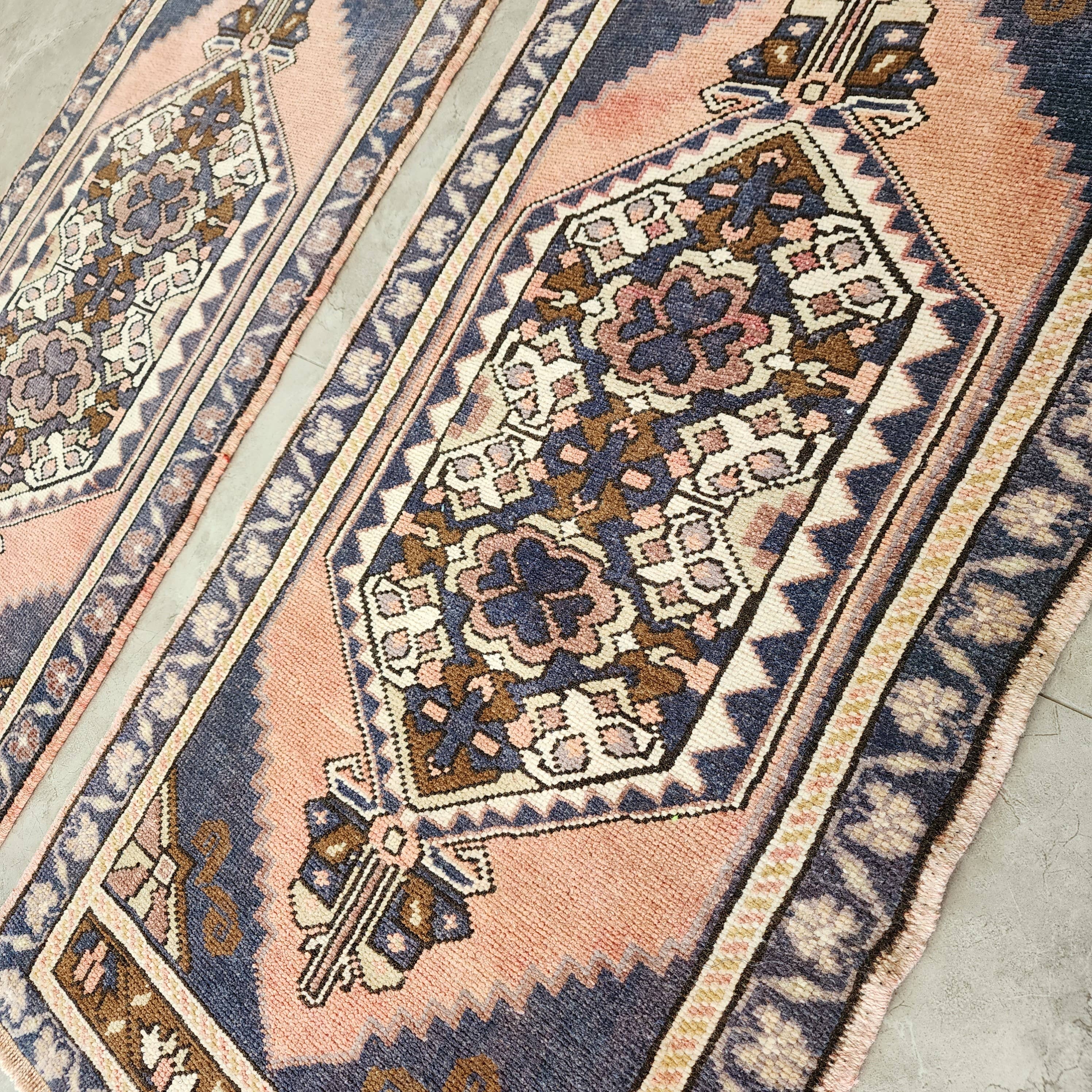 Vintage Turkish Yastik Rugs Set of 2 | 21'' x 41''