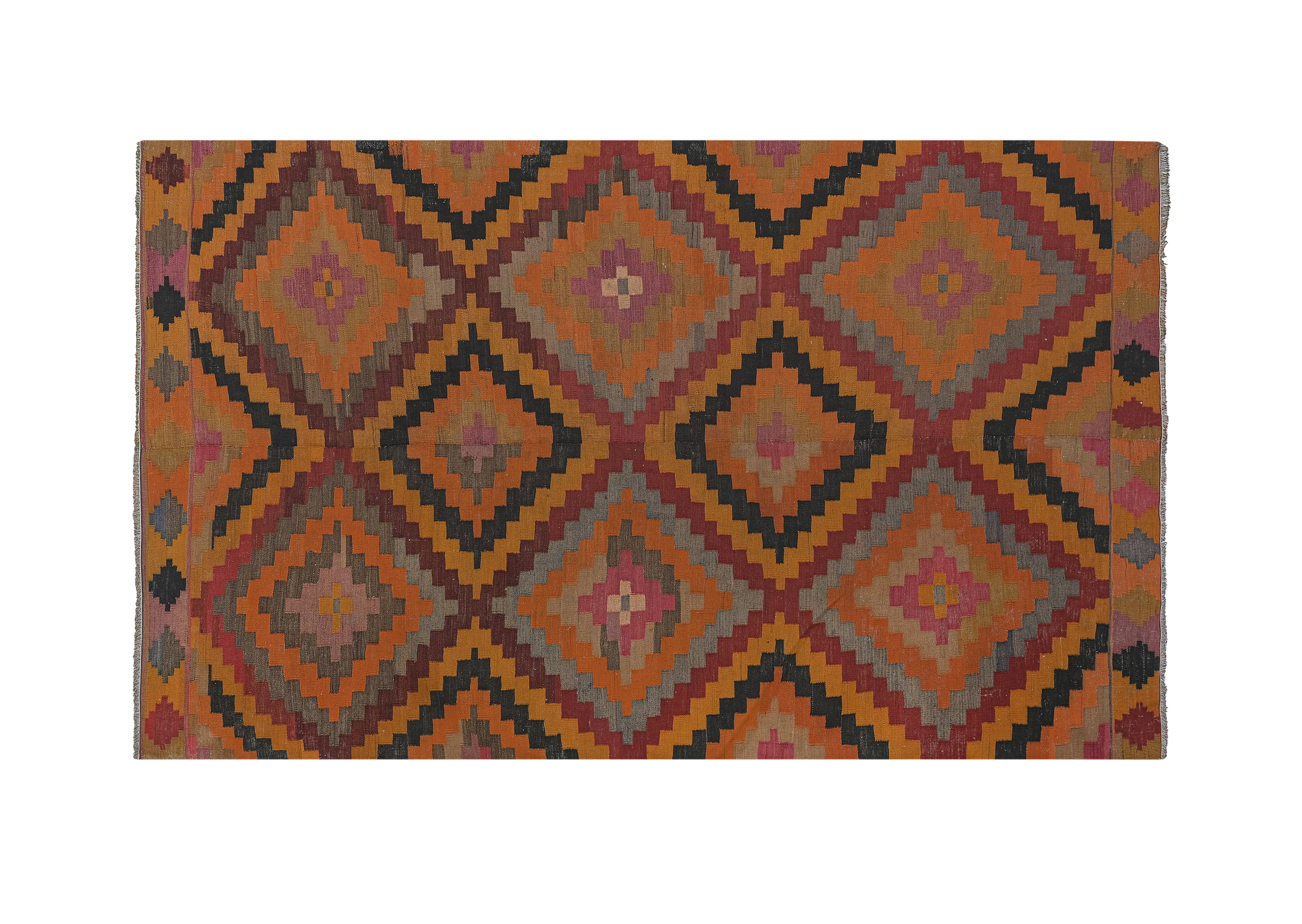 Vintage Turkish Kilim Rug 6'5'' x 10'6''