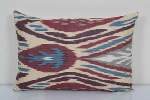 Silk Ikat Velvet Pillow Cover | 12'' x 18''