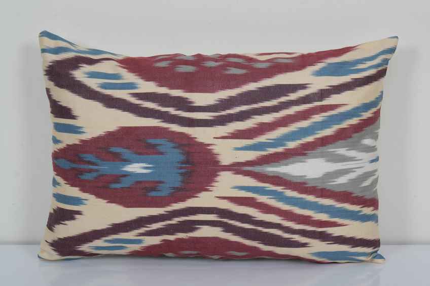 Silk Ikat Velvet Pillow Cover | 12'' x 18''