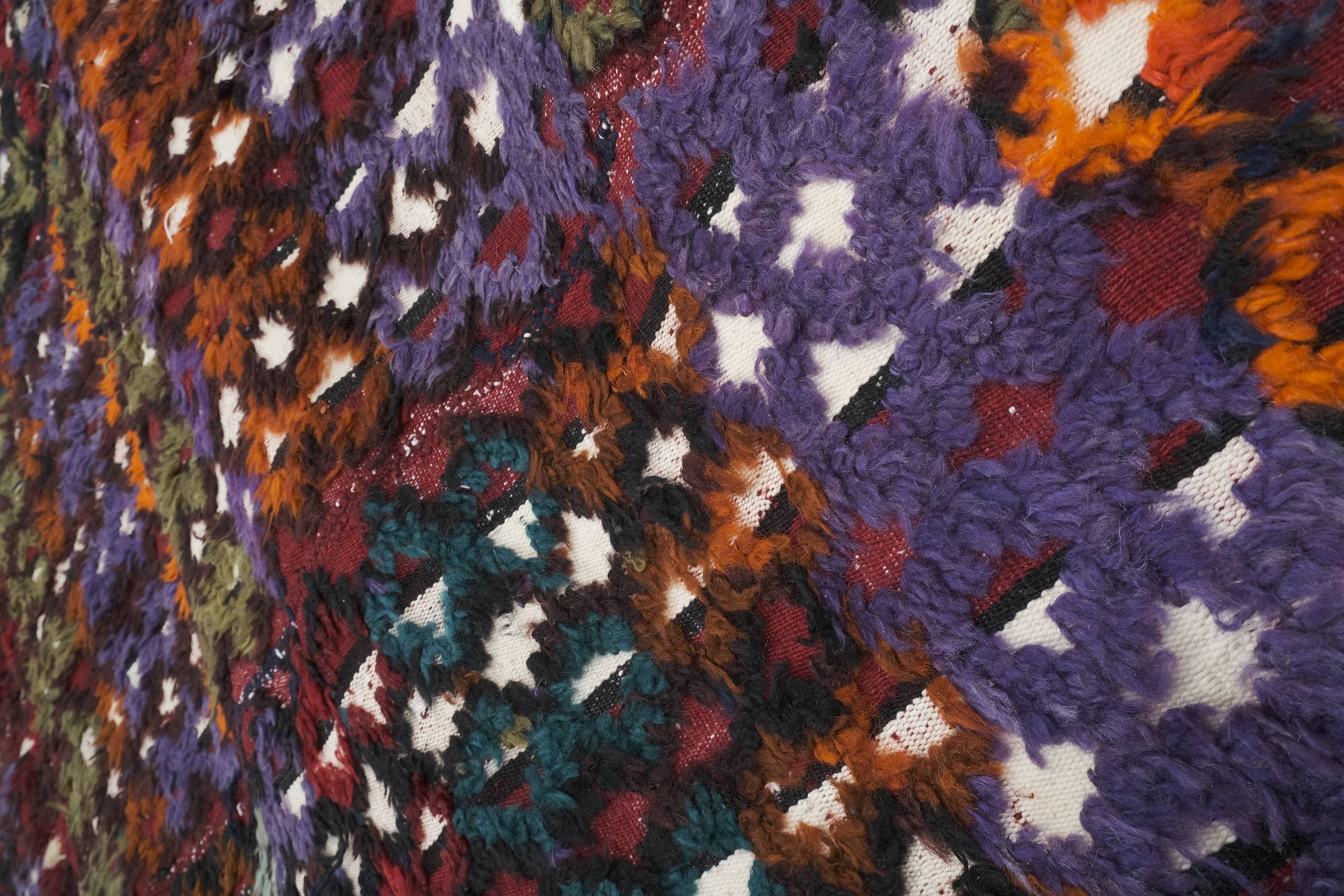 Vintage Turkish Tulu Rug 5'4'' x 7'6''