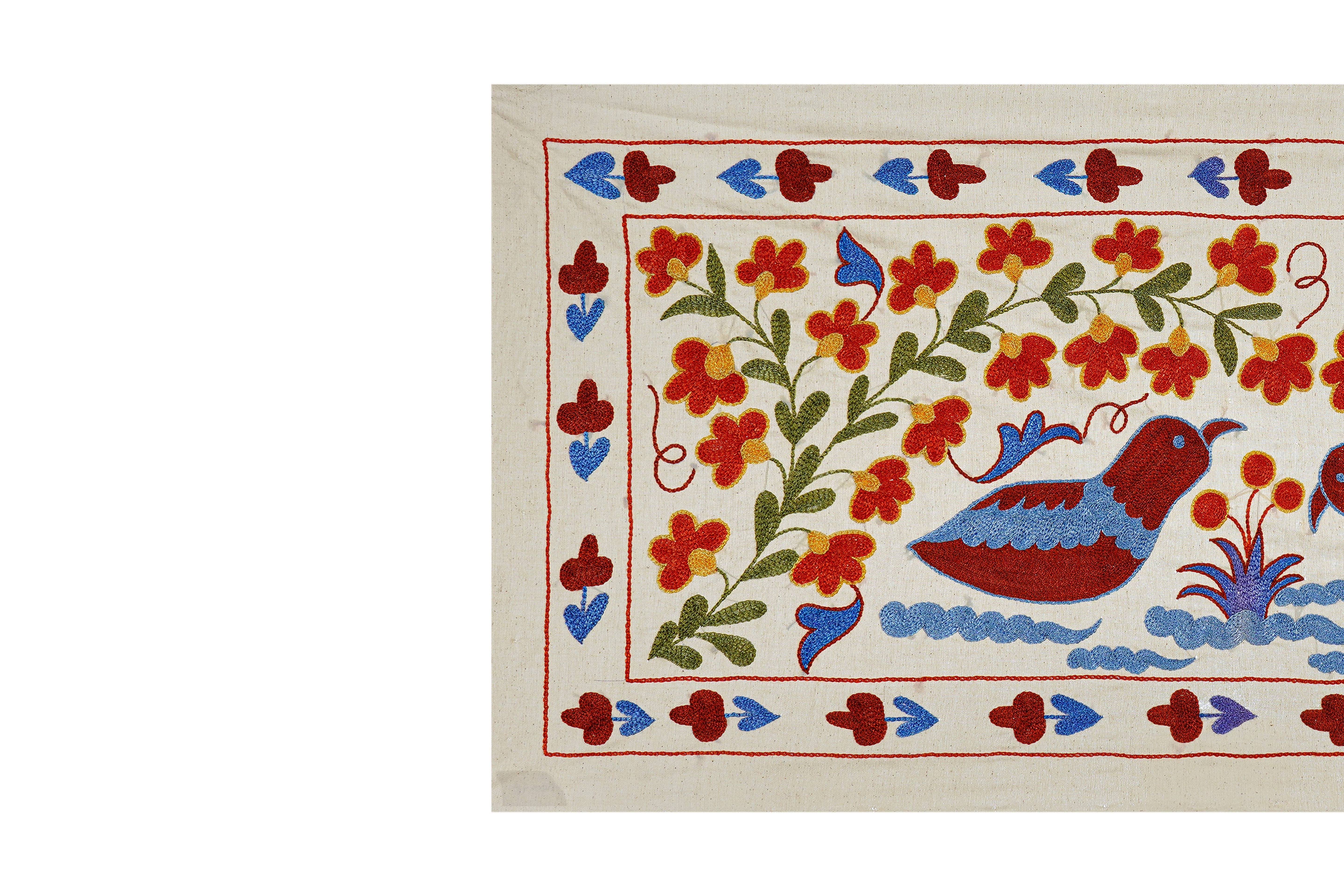 Bird Suzani Wall Hanging & Tablecloth | 18'' x 38''