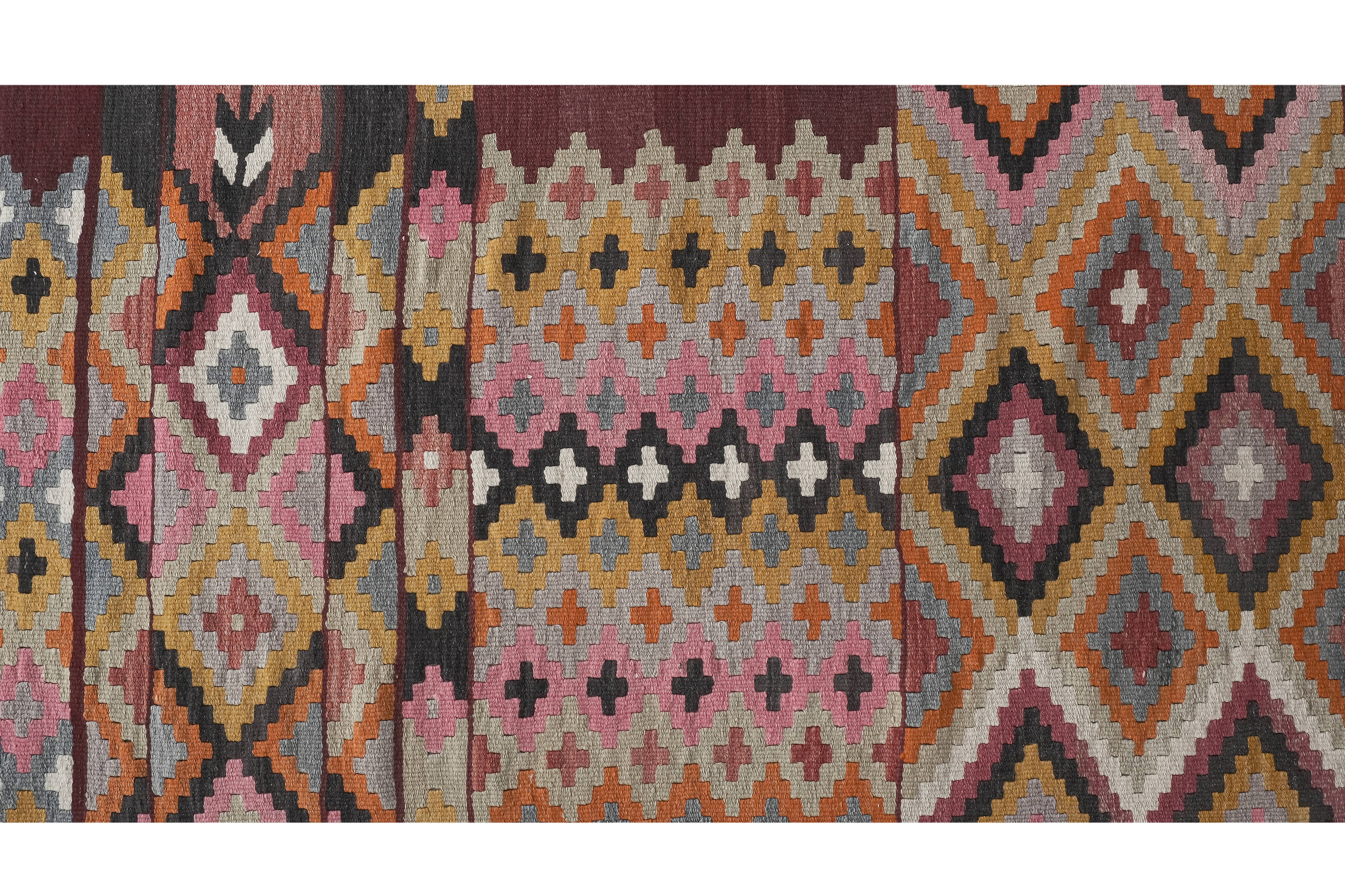 Vintage Turkish Kilim Runner 2'6'' x 14'11''