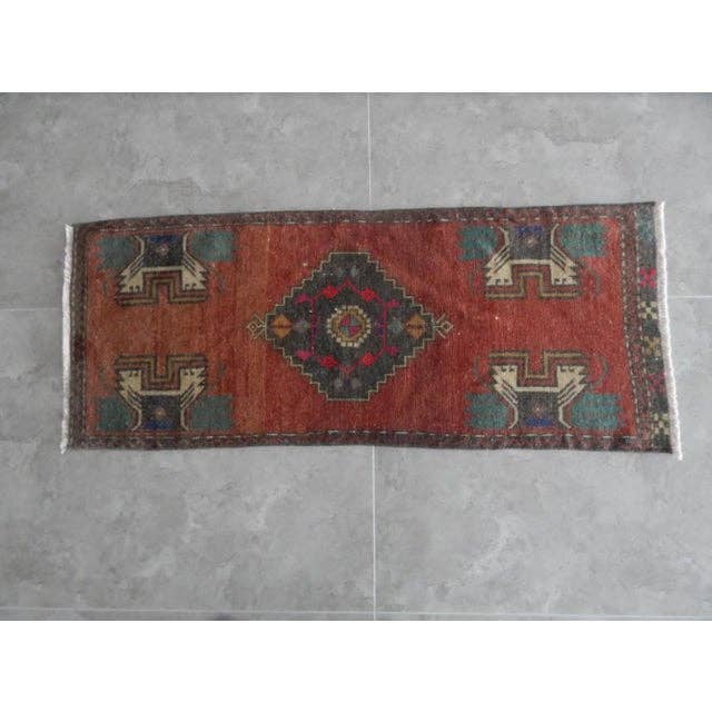 Vintage Kurdish Yastik Rug 19'' x 47''