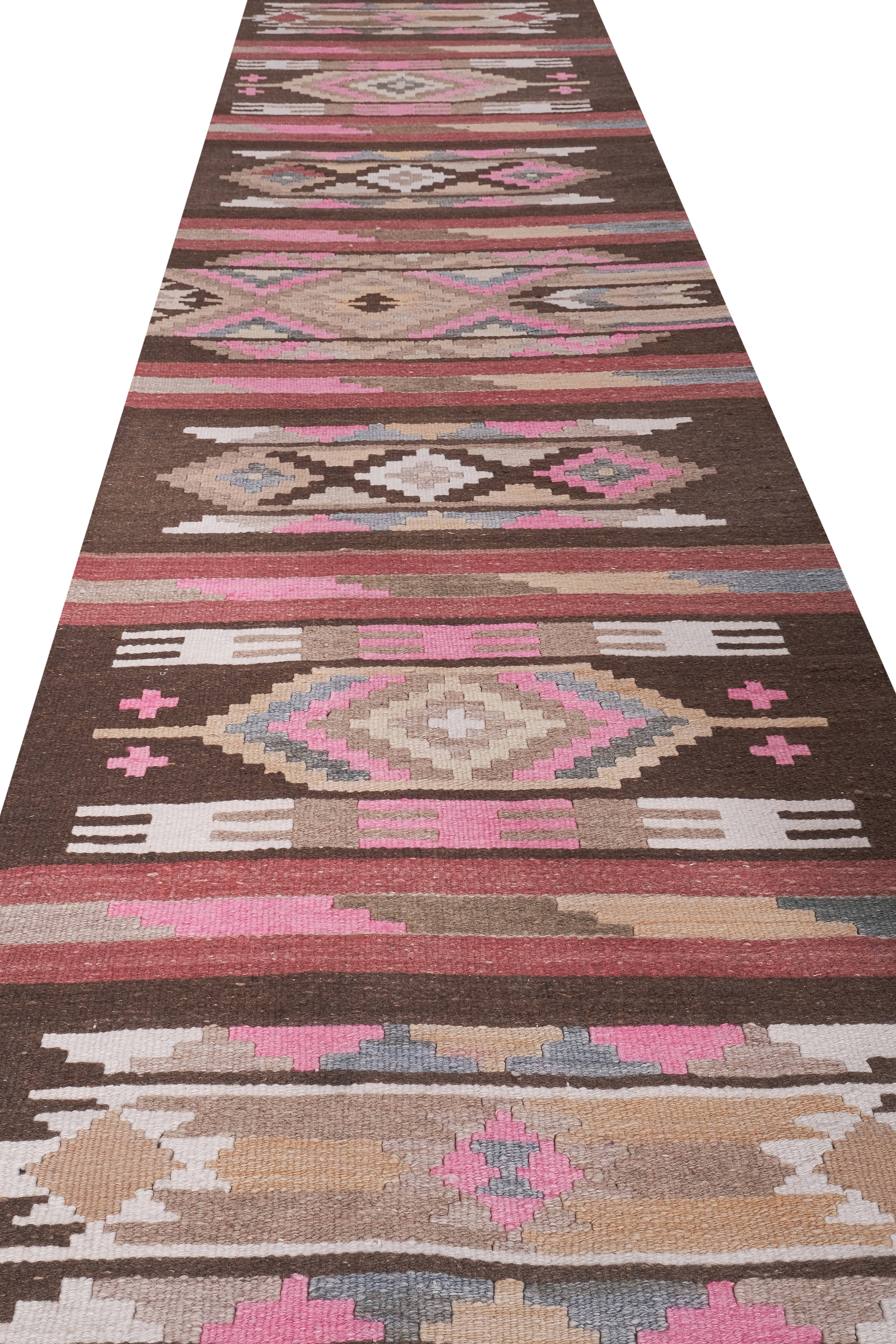Vintage Turkish Kilim Runner 2'6'' x 20'6''