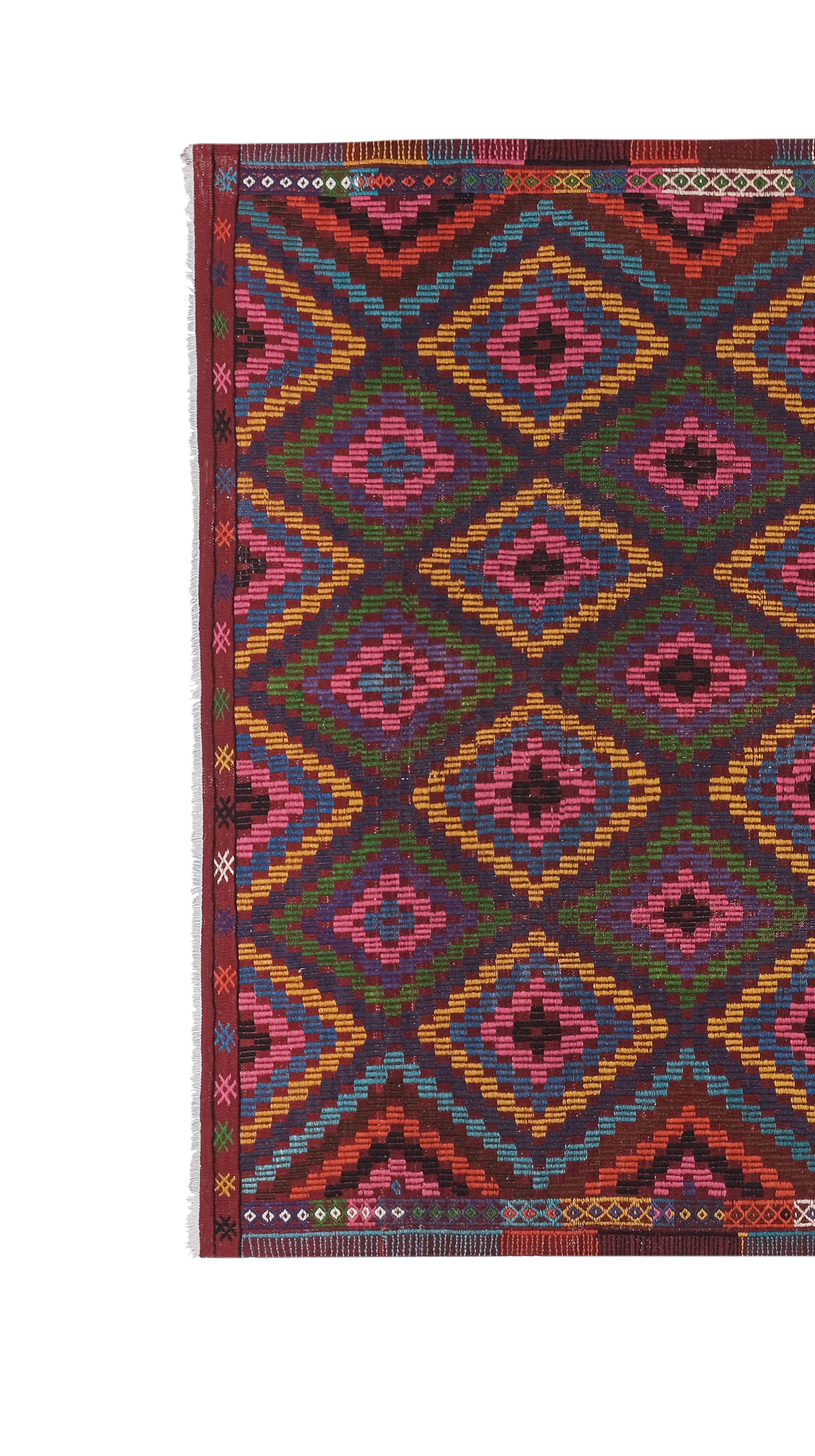 Vintage Turkish Kilim Rug 5'8'' x 8'8''