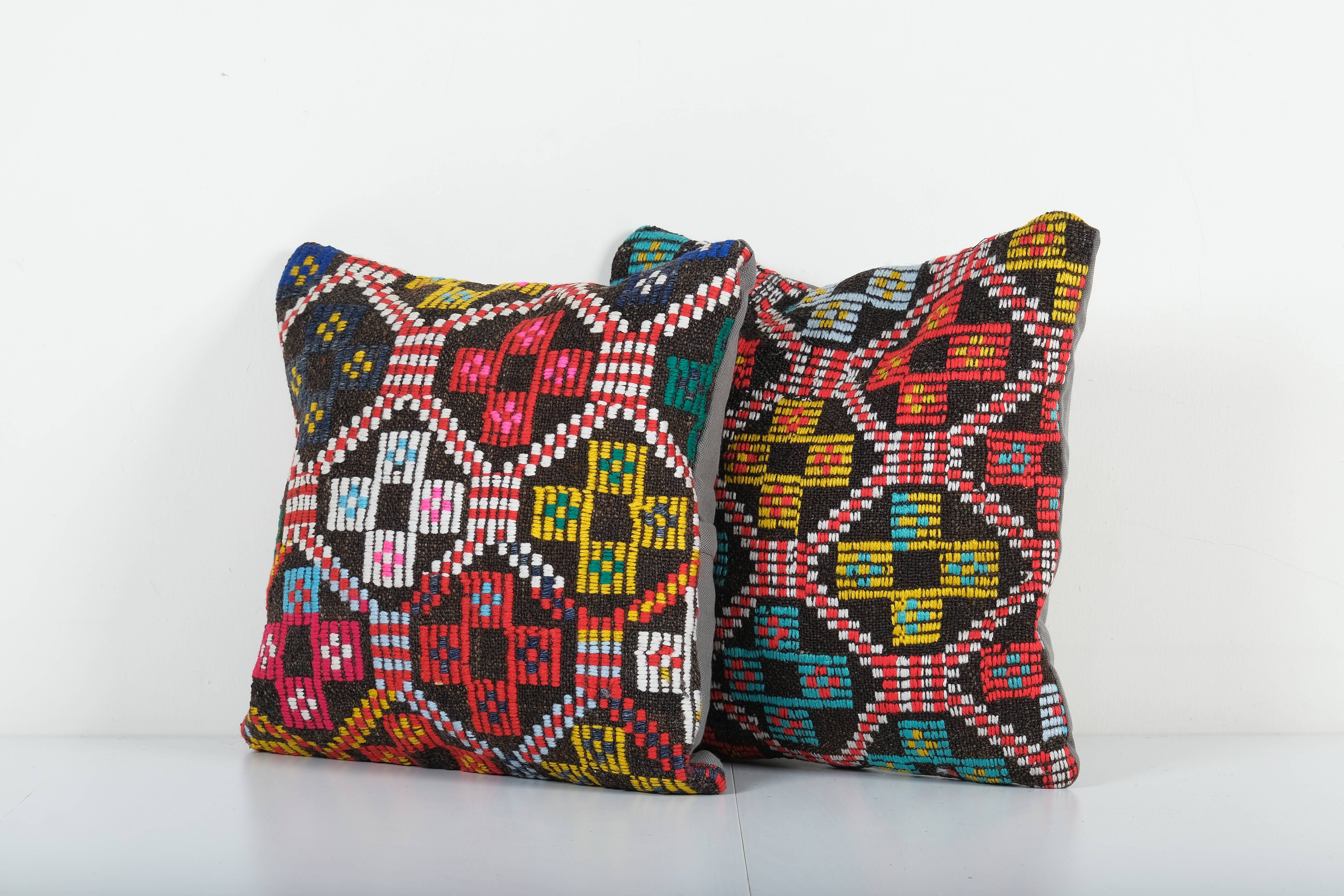 Kilim Pillow Cover Set of 2 | 16'' x 16''