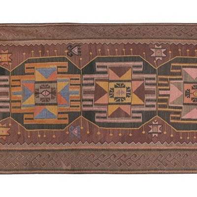 Vintage Turkish Kars Kilim Rug 4'4'' X 8'7''