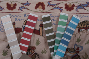 Hand-Embroidered Suzani Table Runner 1'9'' x 6'3''