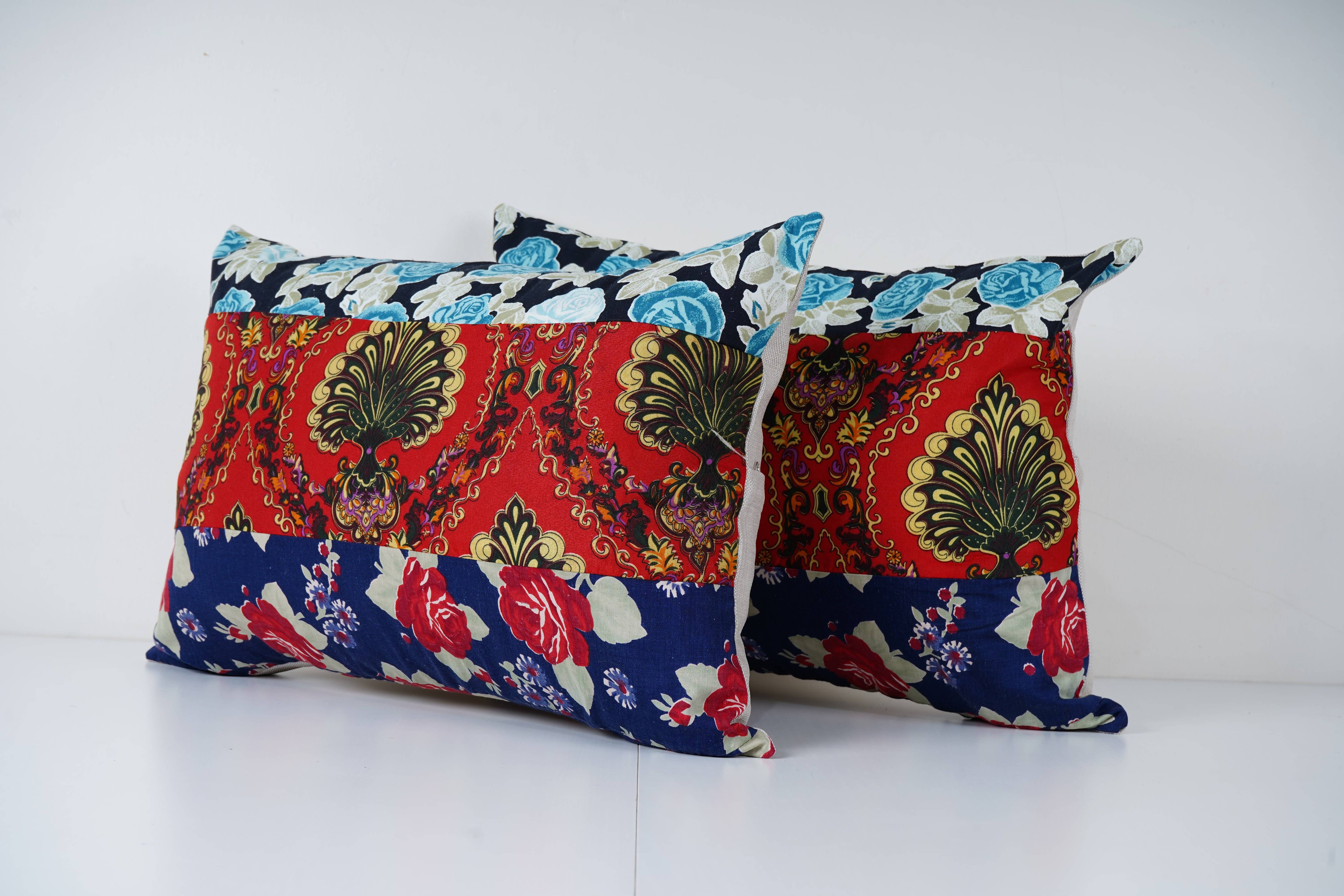 Uzbek Roller Printed Pillow Cover Set of 2 | 16'' x 22''