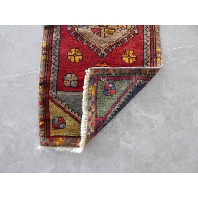 Vintage Oushak Rug 18'' x 43''