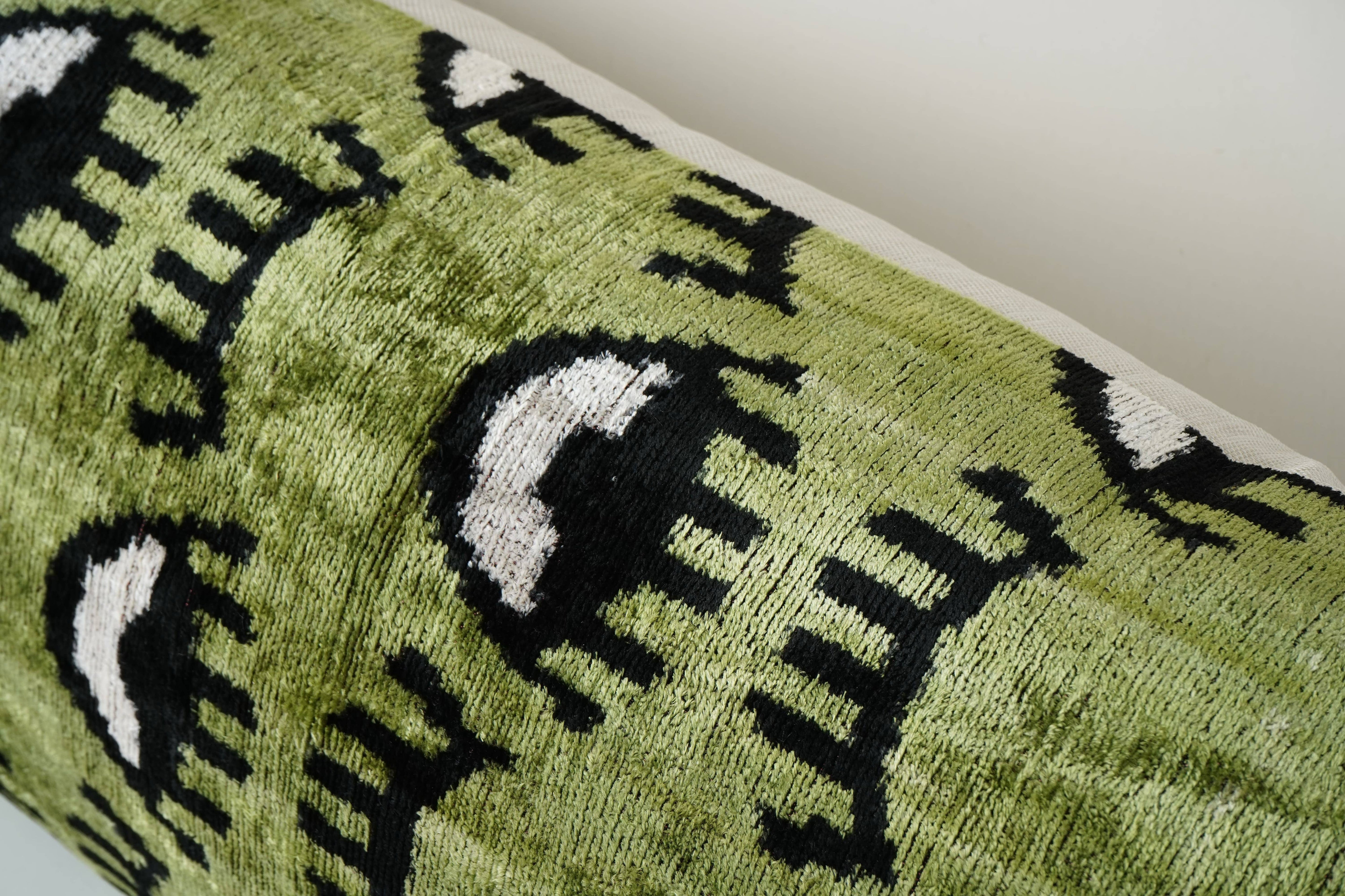 Silk Ikat Velvet Pillow Cover | 16'' x 51''
