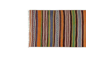Vintage Turkish Kilim Runner 2'3'' x 10'10''