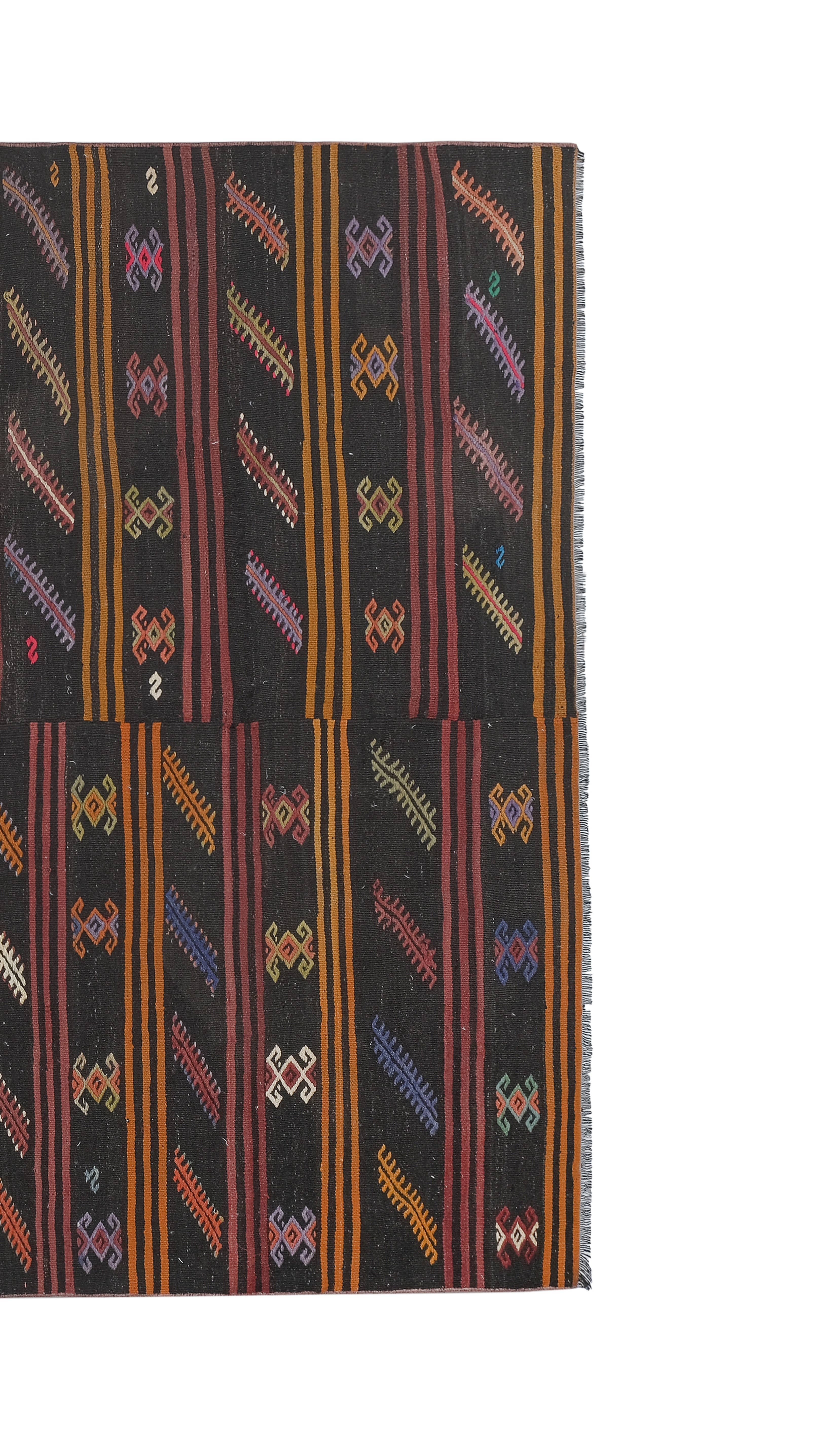 Vintage Turkish Kilim Rug 7'7'' x 9'2''
