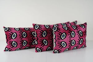 Silk Ikat Velvet Pillow Cover | 16'' x 47''