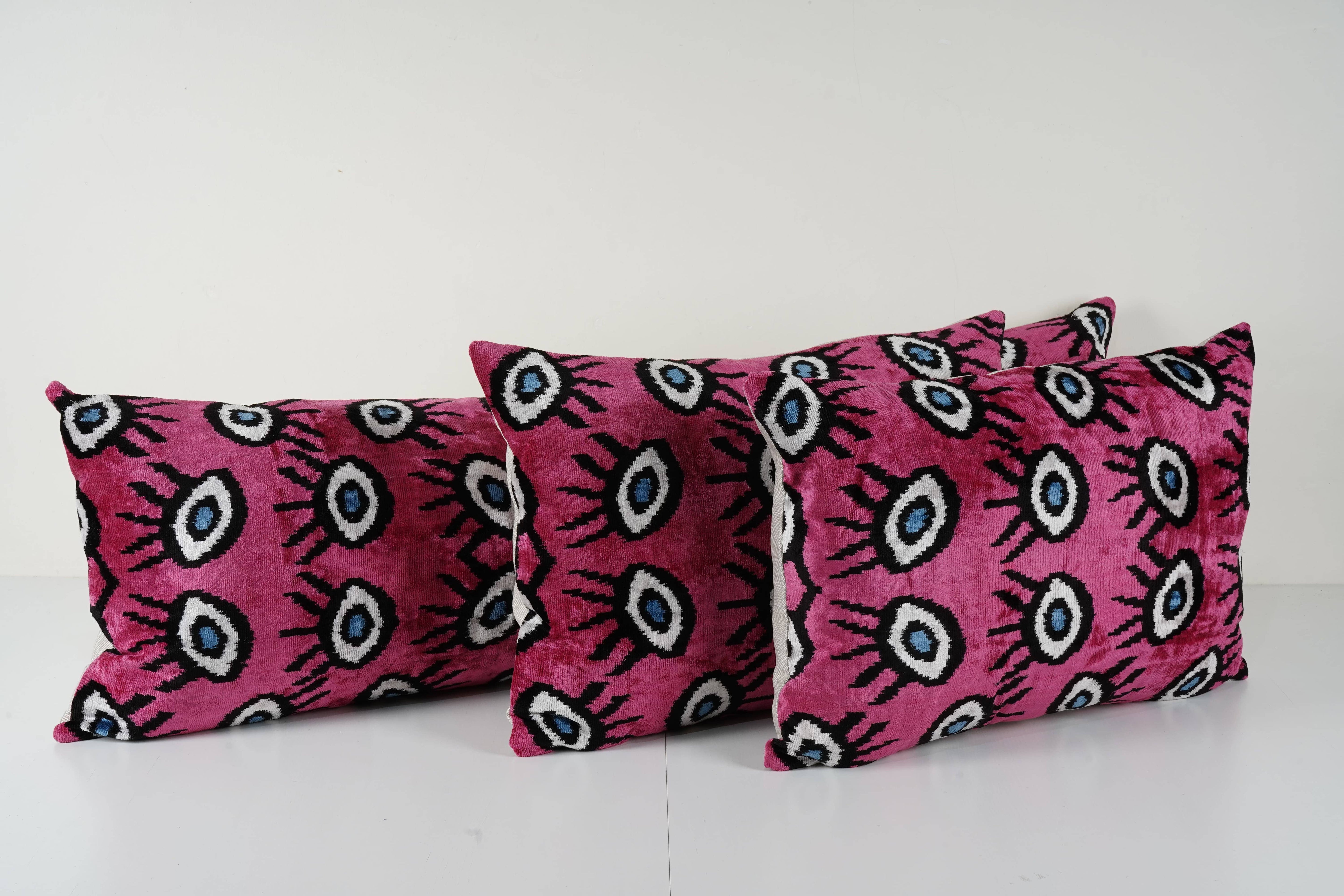 Silk Ikat Velvet Pillow Cover | 16'' x 47''