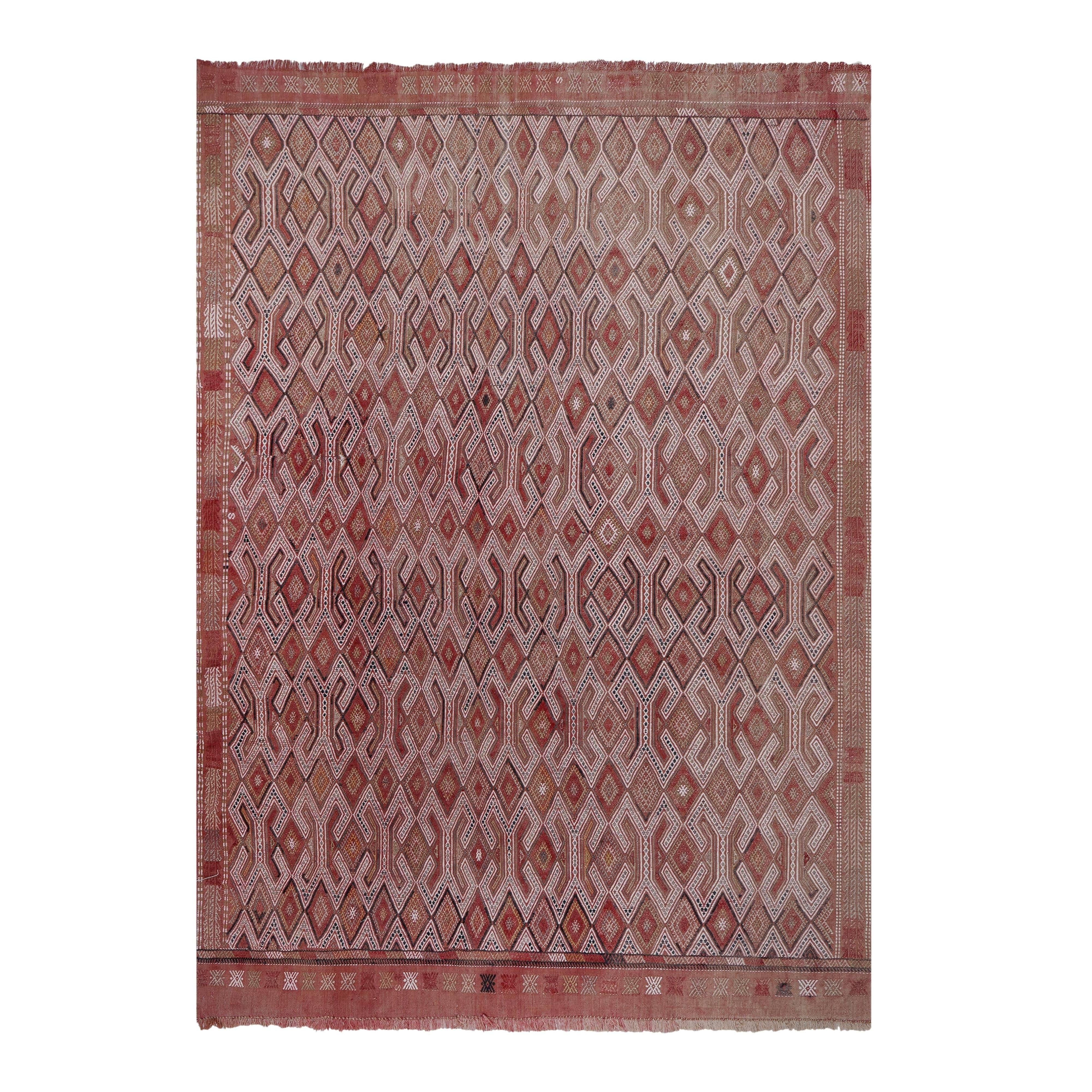 Vintage Turkish Kilim Rug 5'2'' x 7'7''