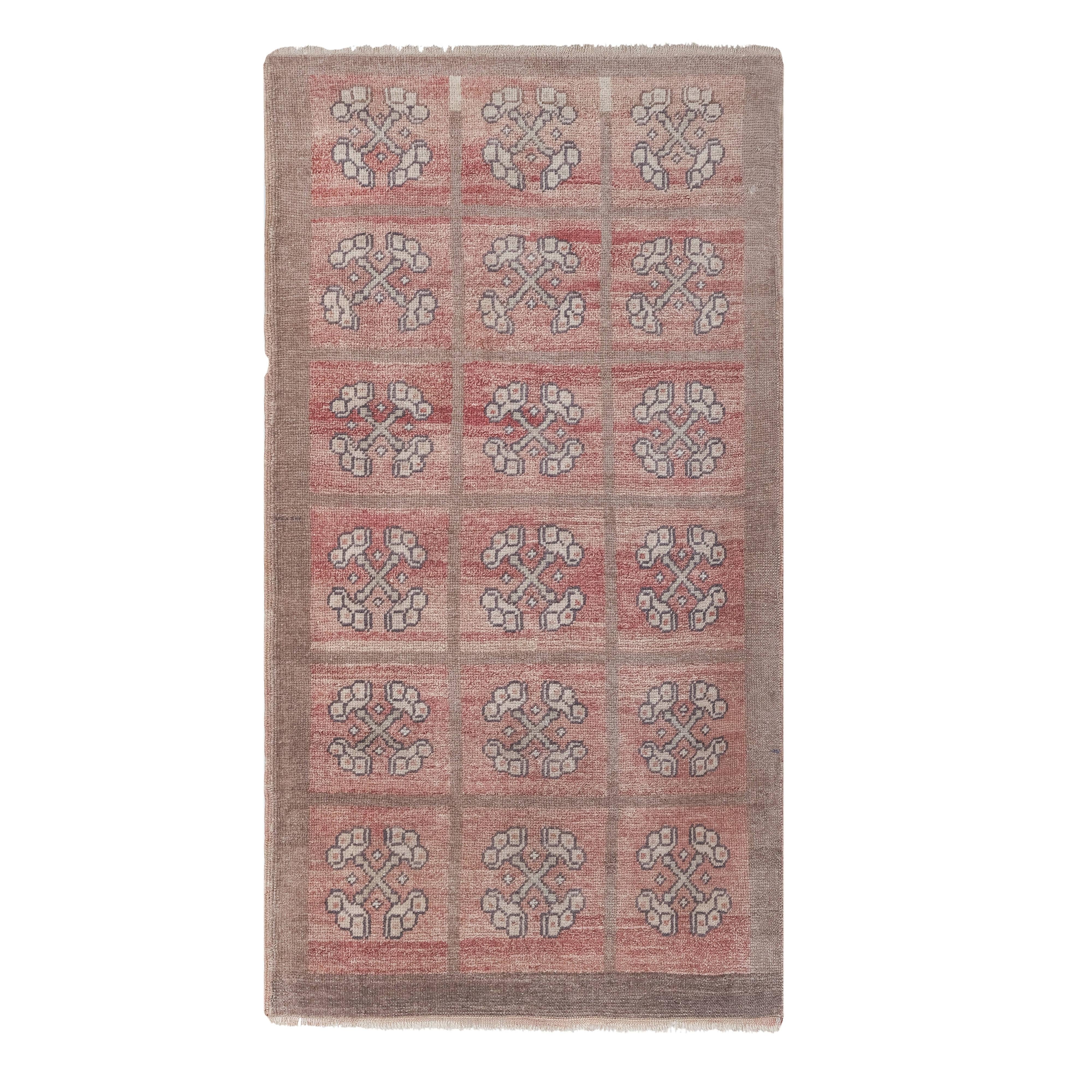 Vintage Turkish Karapinar Runner Rug 3' x 5'6''