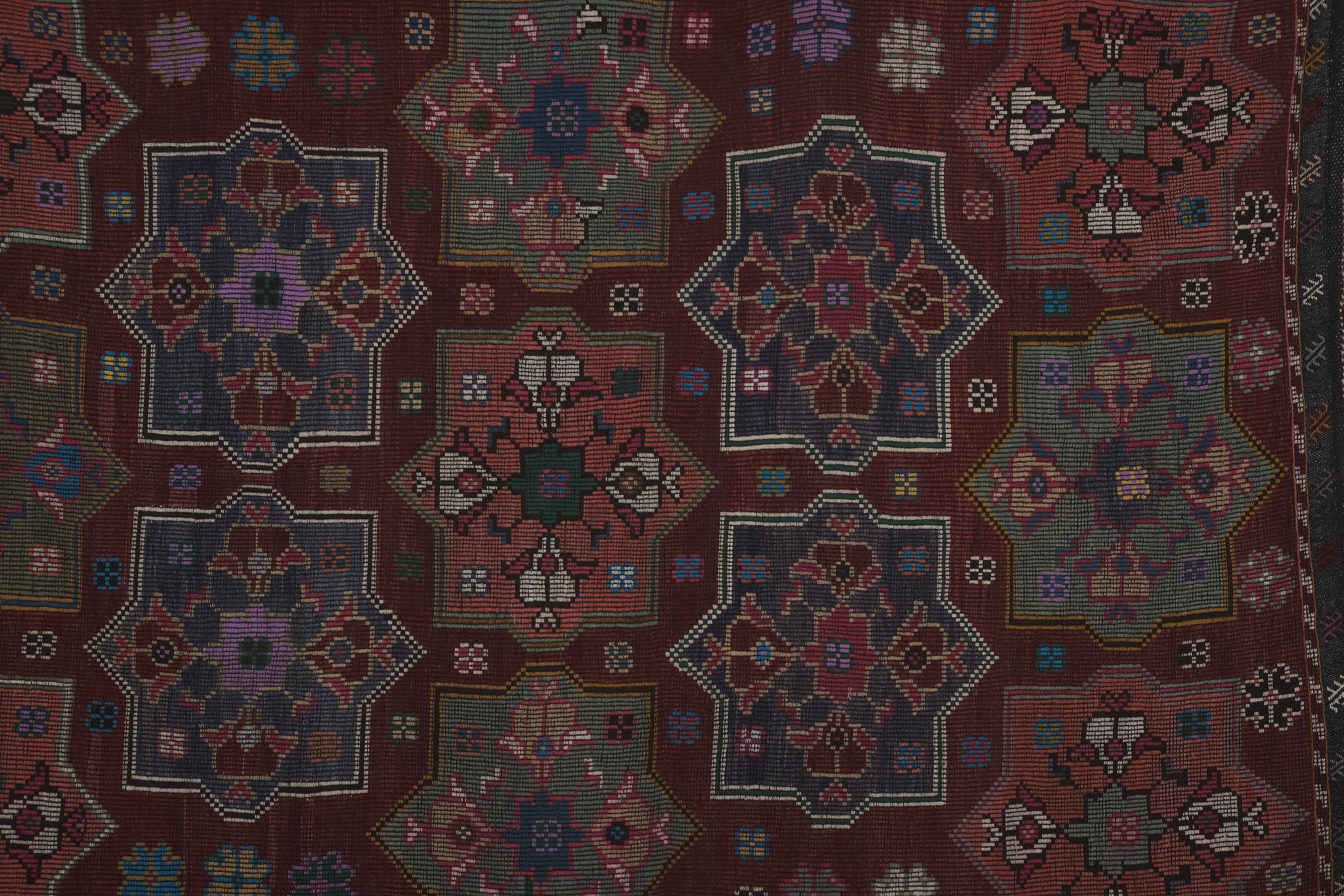 Vintage Turkish Kilim Rug 6'9'' x 9'6''