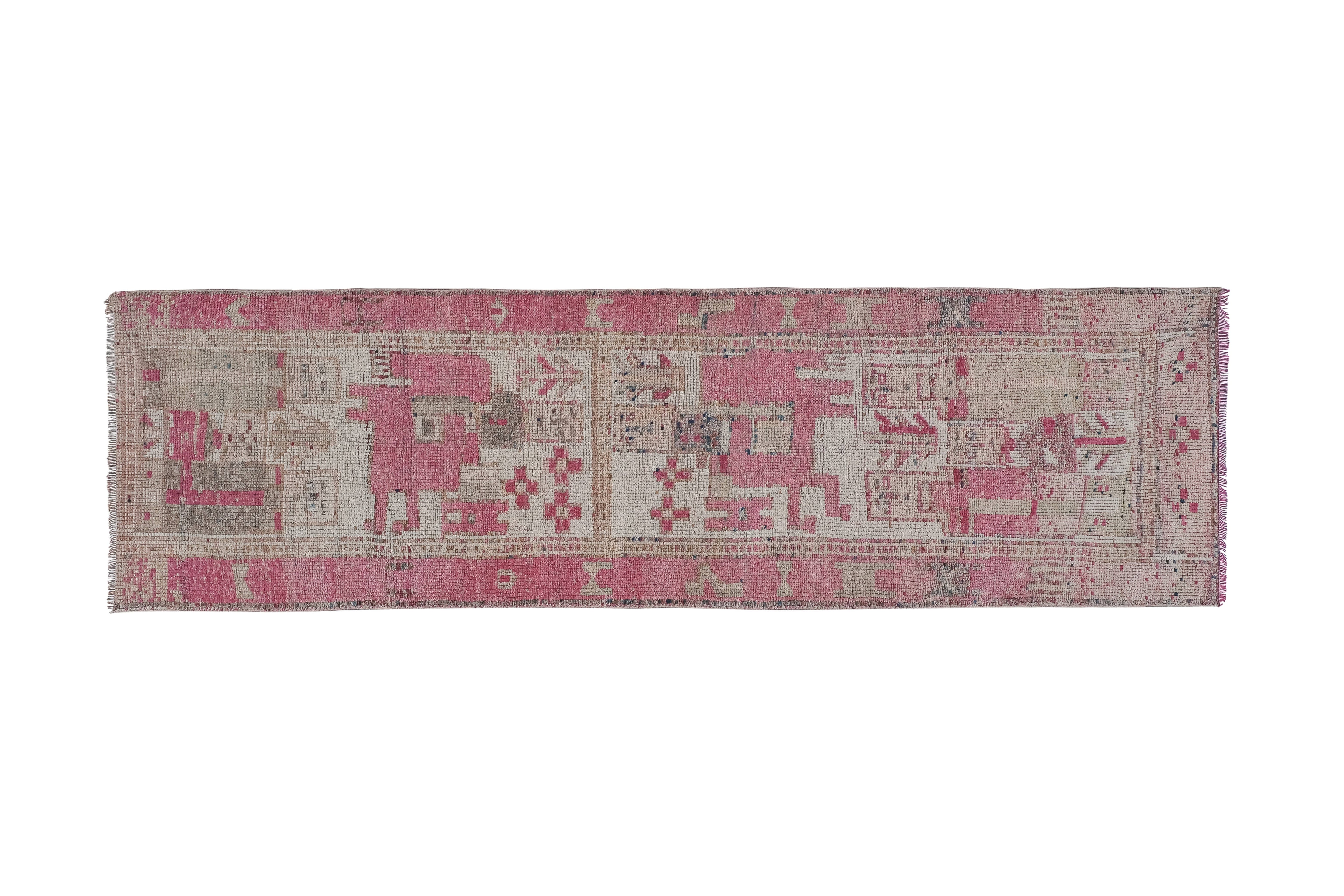 Vintage Kurdish Runner Rug 3'3'' x 10'10''