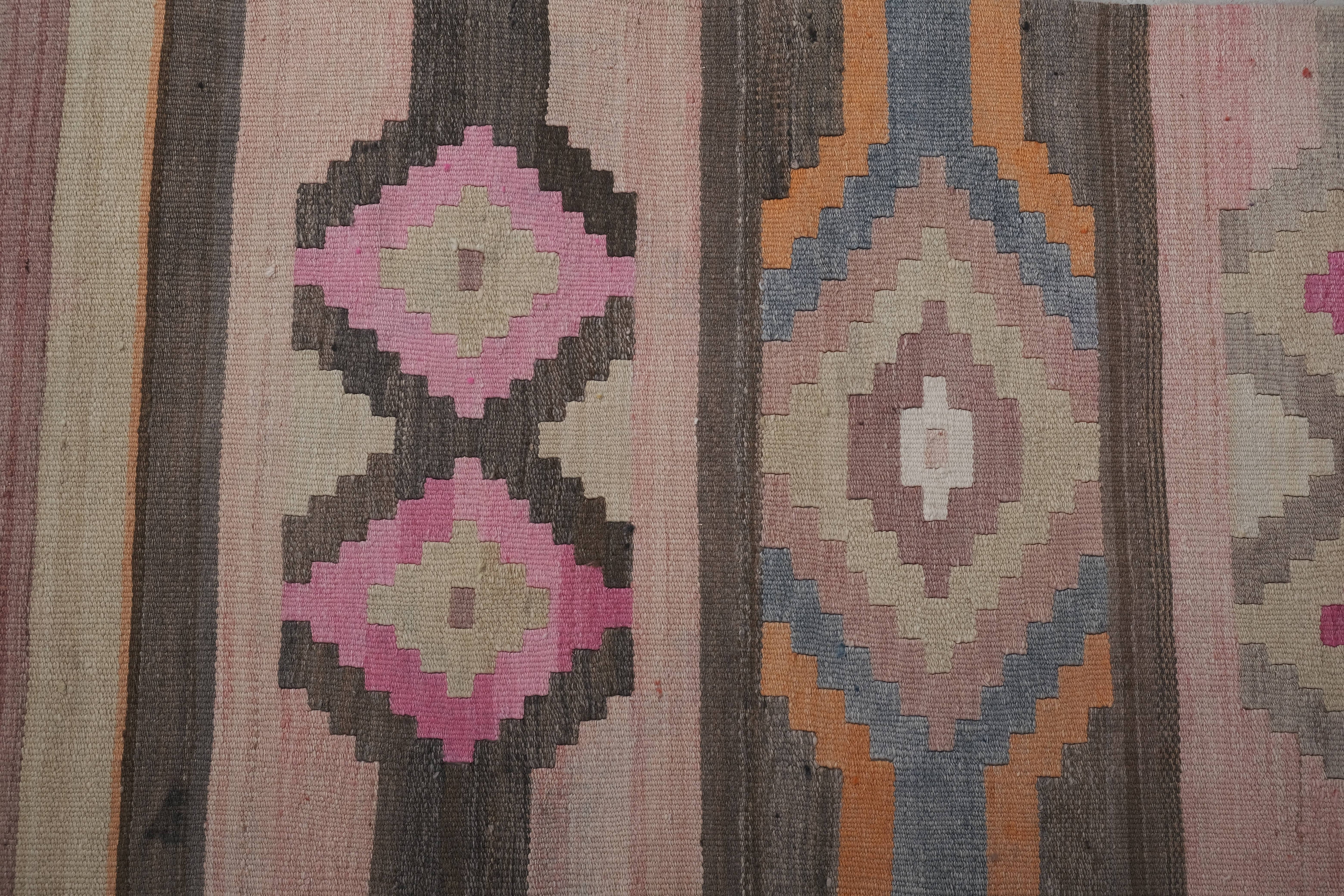 Vintage Turkish Kilim Runner 2'7'' x 21'