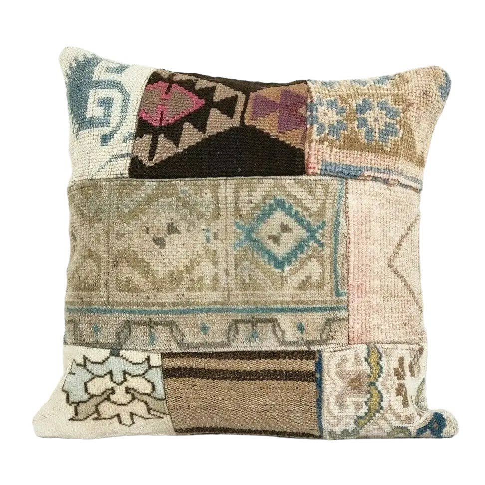 Kilim Patchwork Pillow Cover | 17'' x 18''