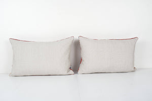 Fish Silk Ikat Velvet Pillow Cover Set of 2 | 16'' x 24''