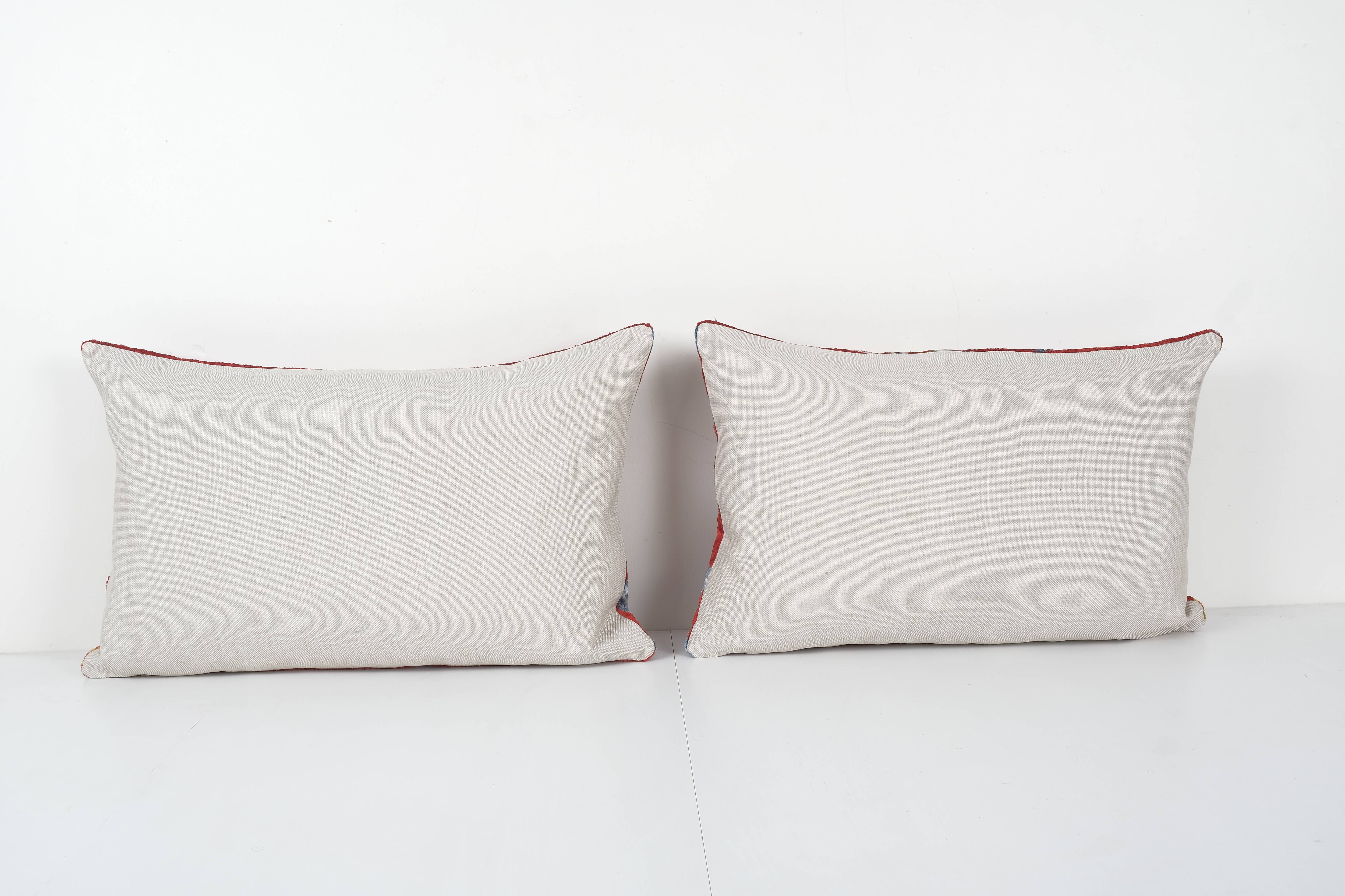 Fish Silk Ikat Velvet Pillow Cover Set of 2 | 16'' x 24''