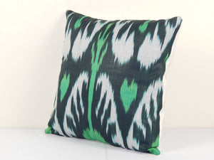 Silk Ikat Velvet Pillow Cover | 14'' x 14''