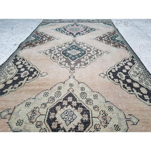 Vintage Turkish Anatolian Oushak Runner 3'8'' x 12'8''