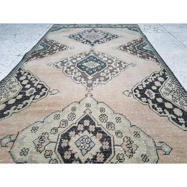 Vintage Turkish Anatolian Oushak Runner 3'8'' x 12'8''