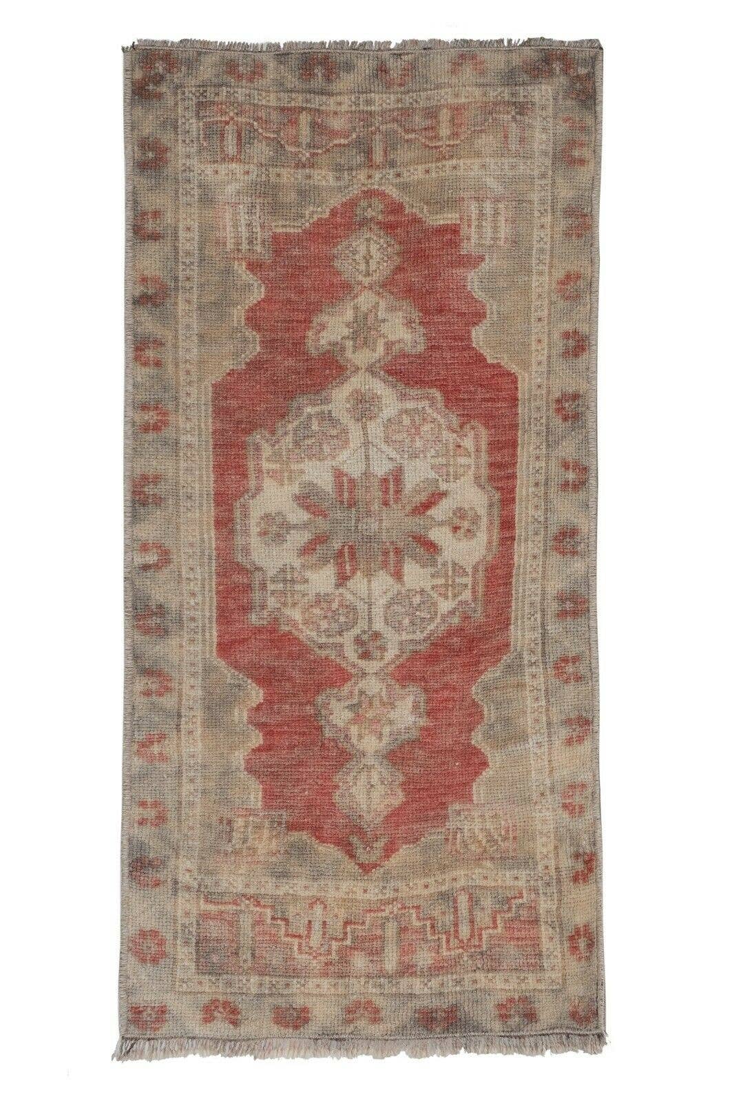 Vintage Turkish Yastik Rugs Set of 2 | 17'' x 35''