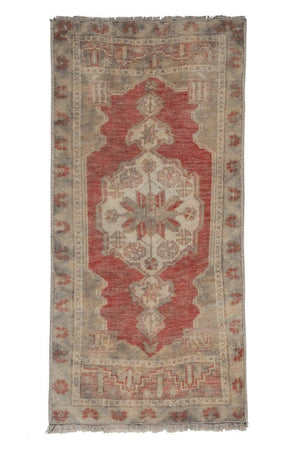 Vintage Turkish Yastik Rugs Set of 2 | 17'' x 35''