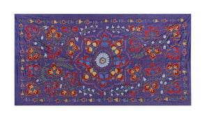 Silk Suzani Wall Hanging & Bedspread | 3'5'' x 6'4''