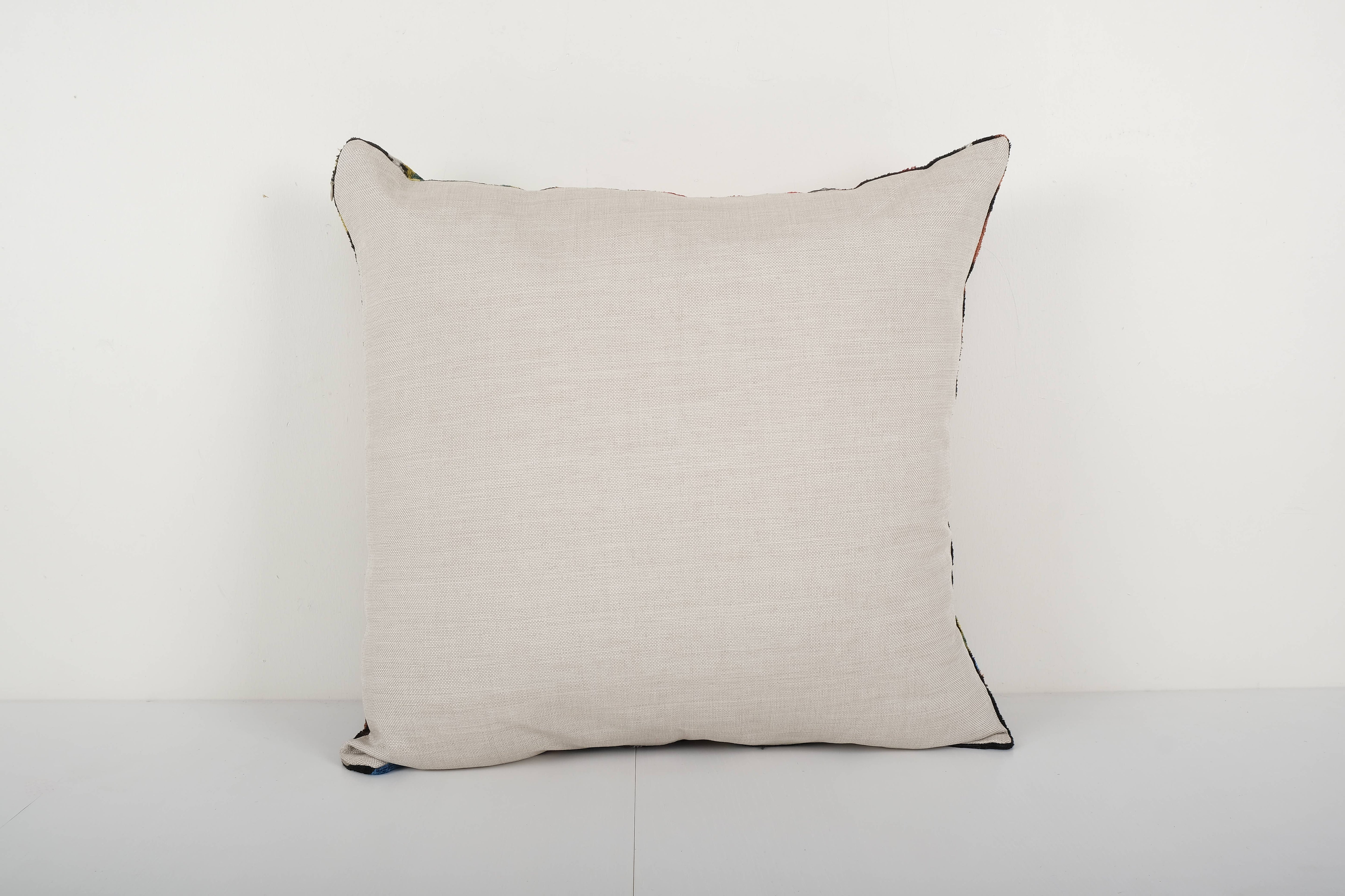 Silk Ikat Velvet Pillow Cover | 23'' x 23''