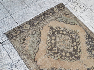 Vintage Turkish Anatolian Oushak Runner 3'6'' x 12'5''