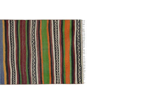Vintage Turkish Kilim Runner 2'3'' x 10'10''