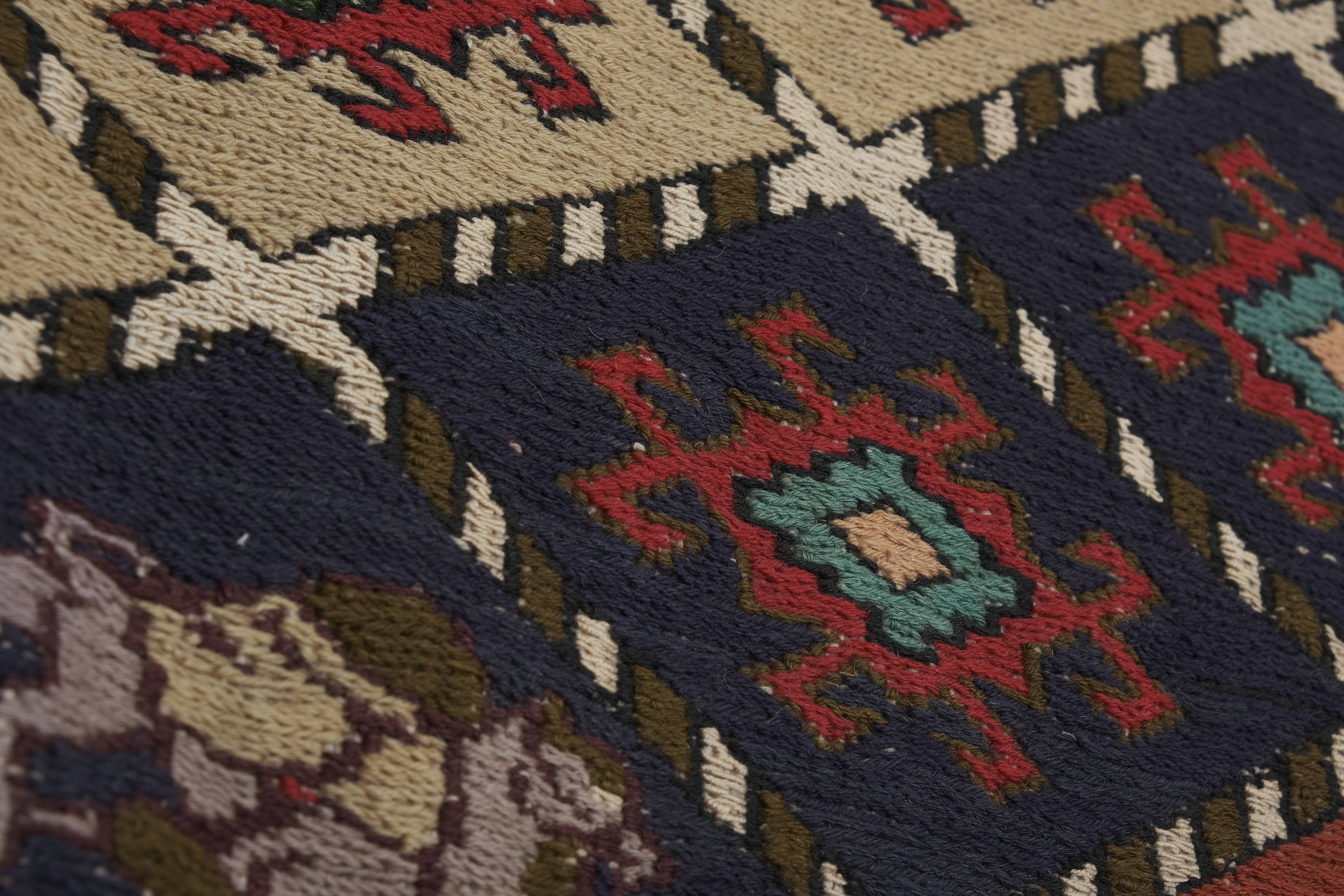 Vintage Turkish Kilim Rug 4'2'' x 6'5''