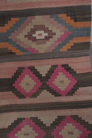 Vintage Turkish Kilim Runner 2'7'' x 21'