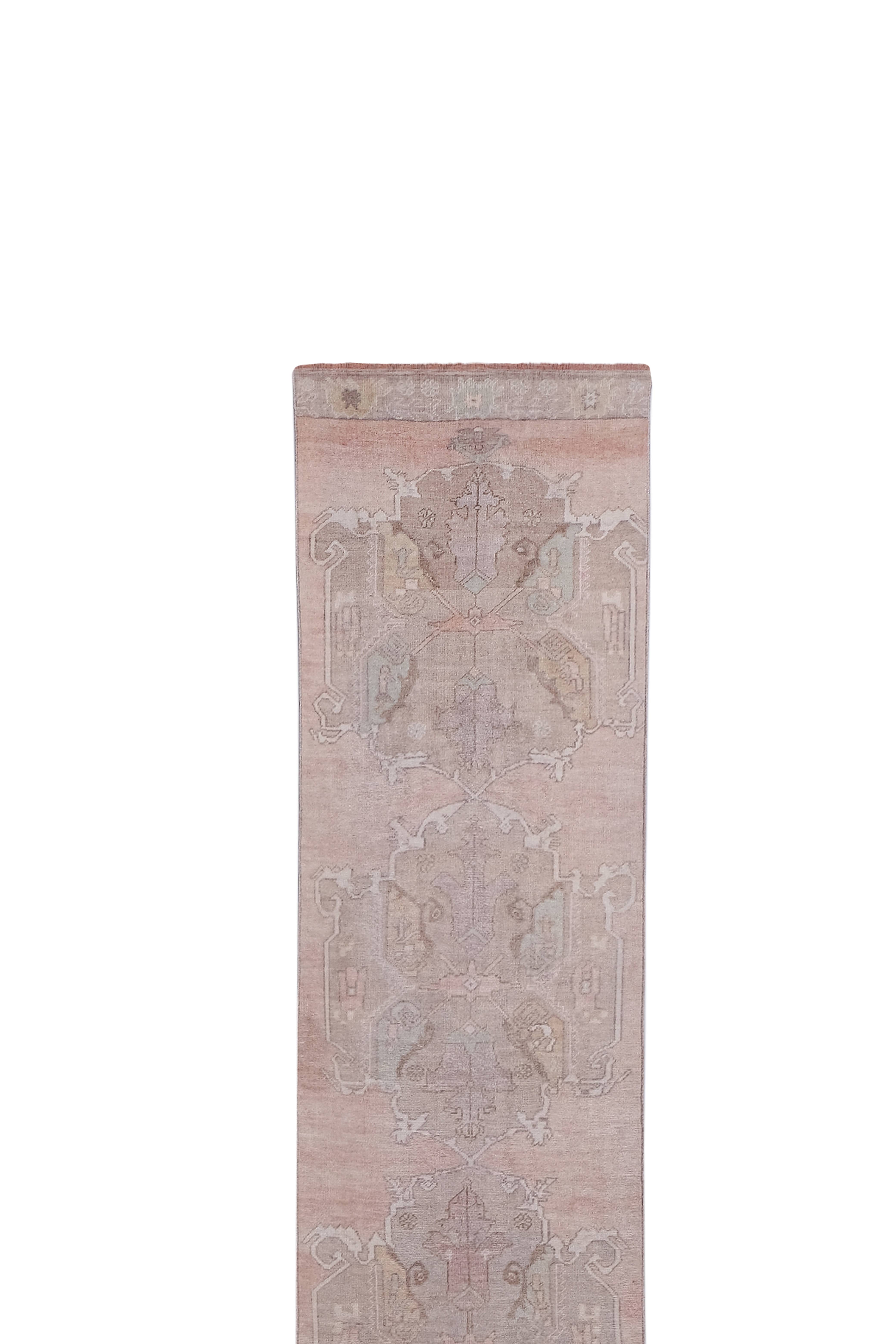 Vintage Oushak Runner 3' x 22'1''