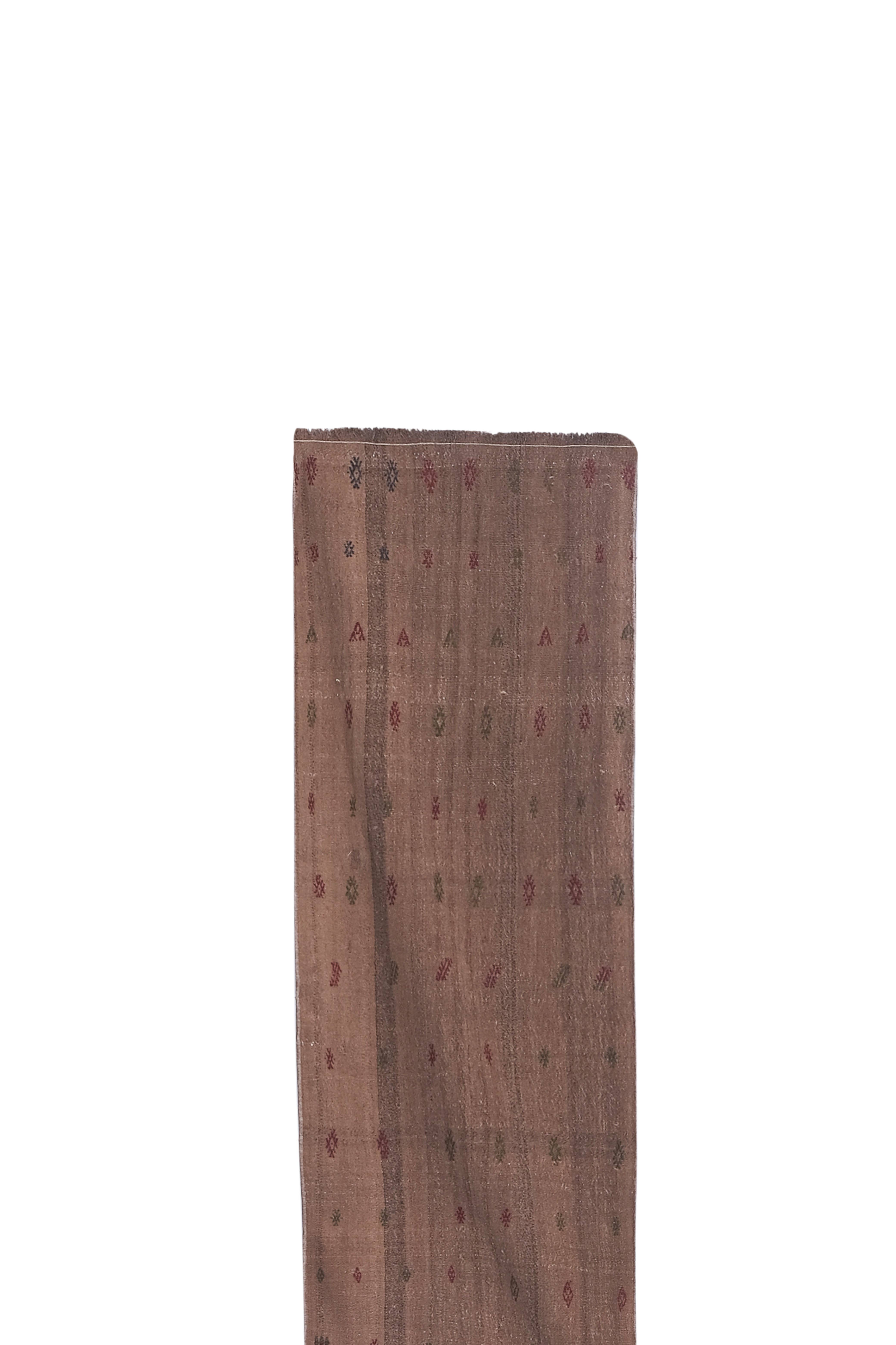 Vintage Turkish Kilim Runner 2'2'' x 16'4''