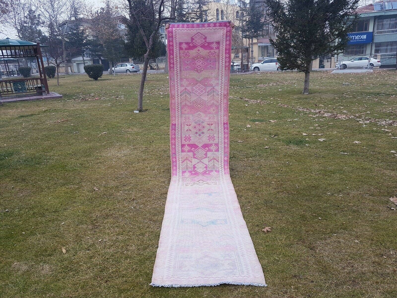 Vintage Kurdish Runner Rug 2'9'' x 13'3''