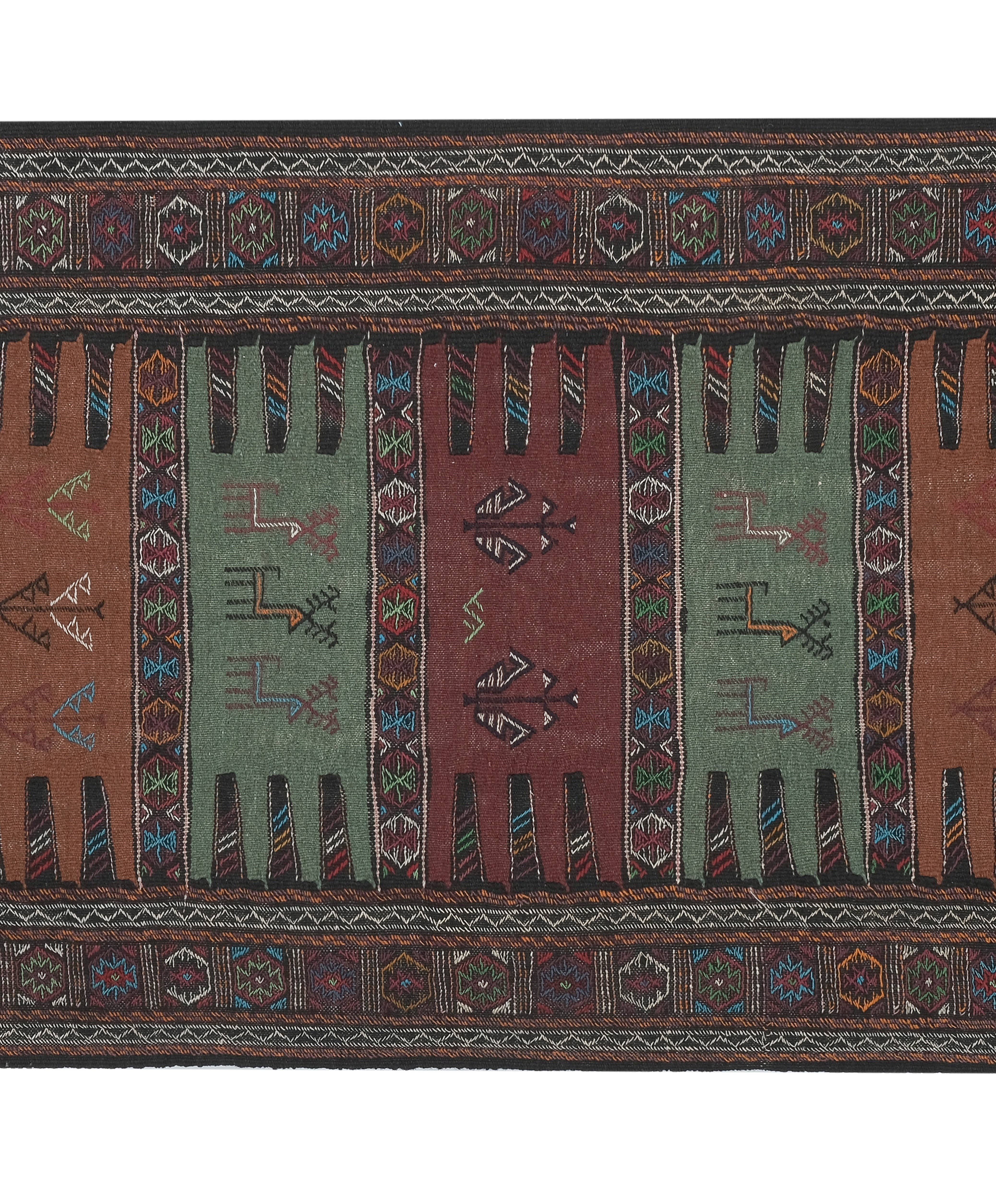 Vintage Turkish Soumac Kilim Rug 3'4'' x 5'4''