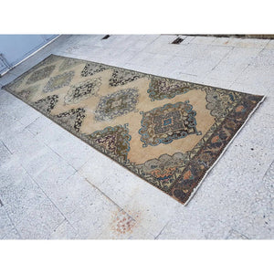 Vintage Turkish Anatolian Oushak Runner 3'8'' x 12'9''
