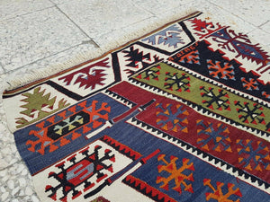 Vintage Kilim Runner 2'11'' x 12'11''