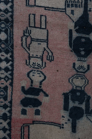 Vintage Turkish Runner Rug 3'4'' x 10'5''