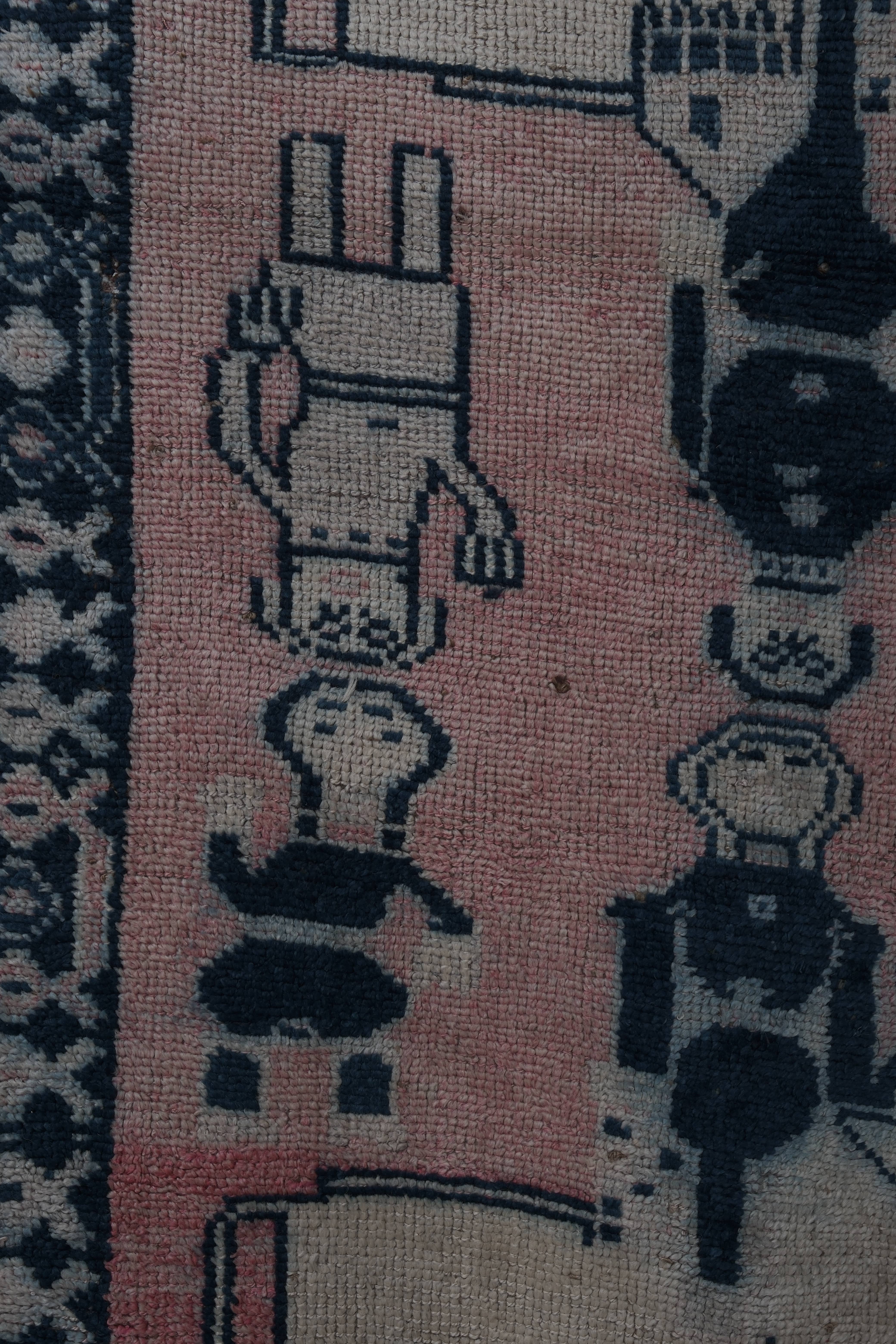Vintage Turkish Runner Rug 3'4'' x 10'5''