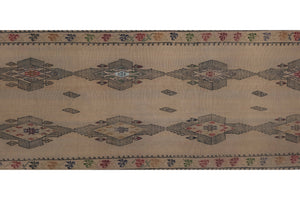 Vintage Turkish Kilim Runner 2'7'' x 13'4''