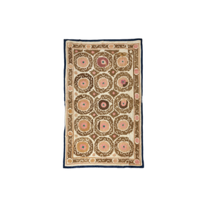 Hand-Embroidered Suzani Wall Hanging & Bedspread 7'3'' x 11'10''