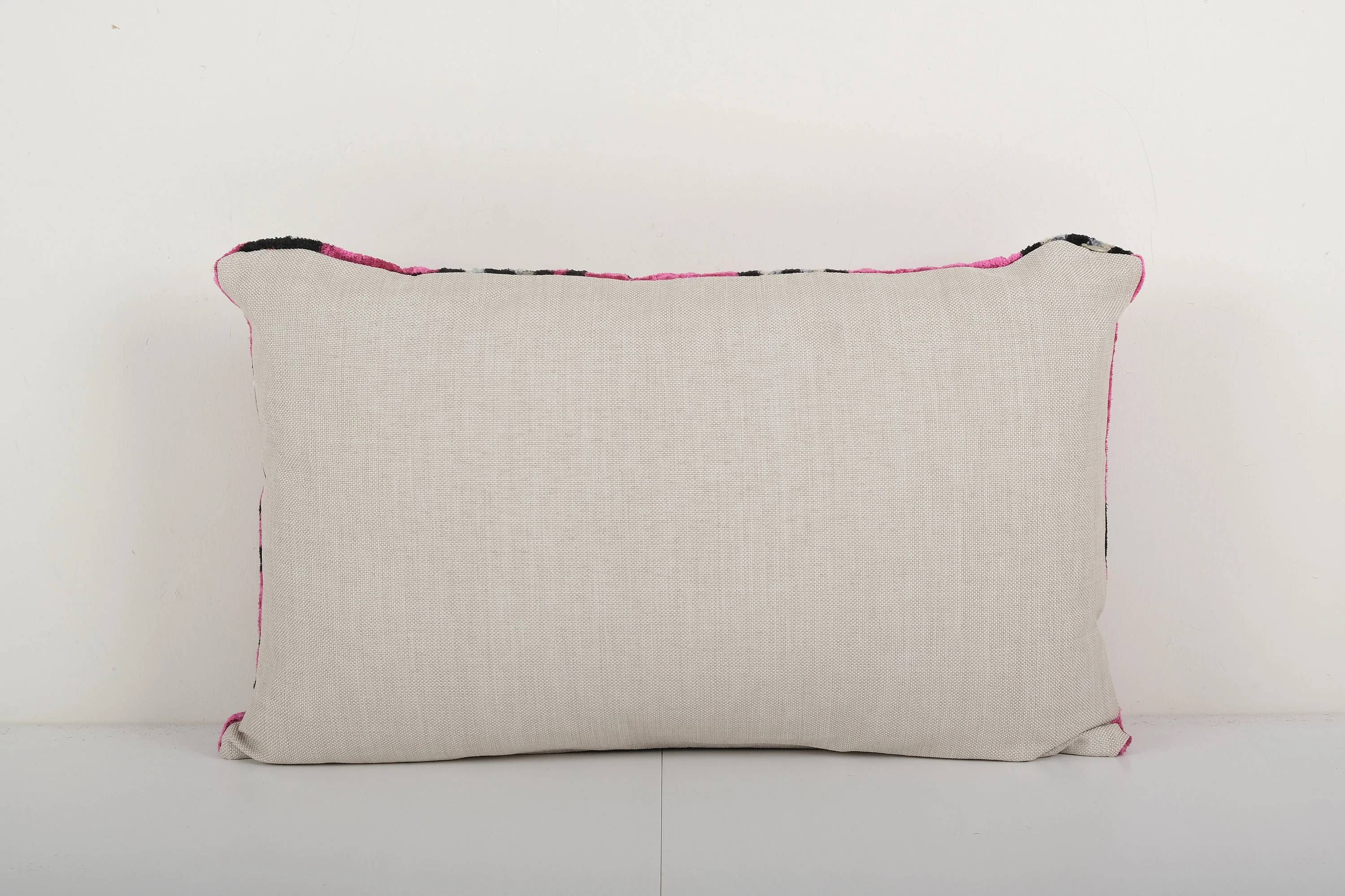Silk Ikat Velvet Pillow Cover | 16'' x 22''